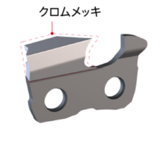 オレゴンソーチェーンの特徴～クロムメッキカッター～